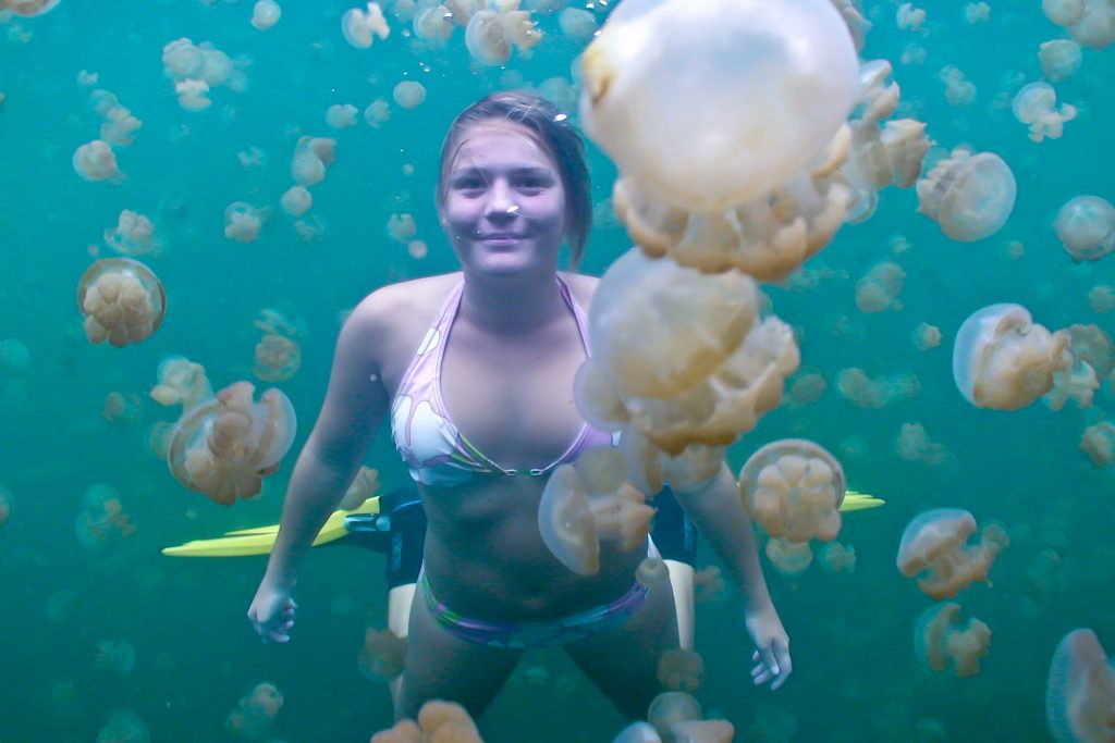 Sabrina im Jellyfish Lake
